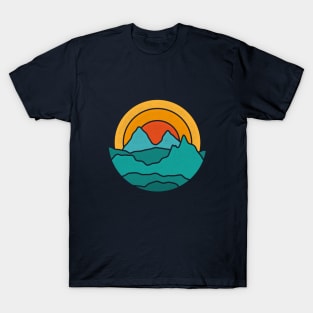 Mountains colorful vibrations T-Shirt